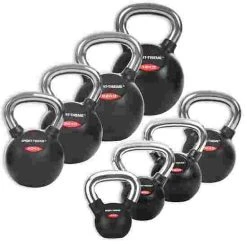 Sport-Thieme Rubberised, Smooth Chrome-Handled Set Kettlebell -Sport-Thieme Shop 132 0839
