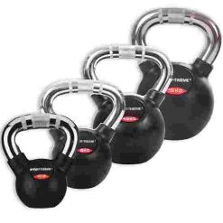 Sport-Thieme Kettlebell Set, Rubbersied With Chrome Handle -Sport-Thieme Shop 132 0901