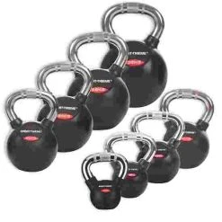 Sport-Thieme Kettlebell Set, Rubbersied With Chrome Handle -Sport-Thieme Shop 132 0930
